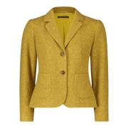 Getailleerde wollen blazer met zakken Betty Barclay , Yellow , Dames