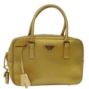 Pre-owned Leather prada-bags Prada Vintage , Yellow , Dames