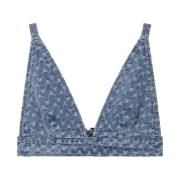 Bull Jacquard Bralette Top Alix The Label , Blue , Dames