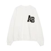 Oversized Sweatshirt Letterman Off White Anine Bing , White , Heren