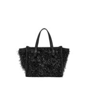 Fris Fringe Handtas voor Zomeravonden Gianni Chiarini , Black , Dames