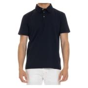 Blauw Katoenen Jersey Polo Shirt Roberto Collina , Blue , Heren