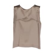 Pre-owned Silk tops Chanel Vintage , Beige , Dames