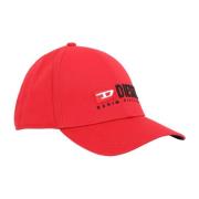 Baseball cap with Denim Division logo Diesel , Red , Heren