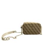 Metalen Voorkant Rits Tas Jacquard Guess , Multicolor , Dames