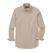 Vichy Check Cotton Poplin Shirt Polo Ralph Lauren , Beige , Heren