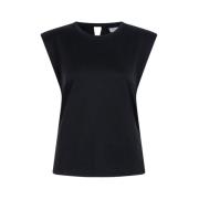 Moderne Top Lynton met Schoudervullingen Dante 6 , Black , Dames