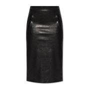 Leren rok Alexander McQueen , Black , Dames