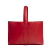 Léonore S rode leren tas Ines De La Fressange Paris , Red , Dames