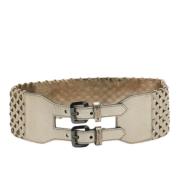 Pre-owned Leather belts Burberry Vintage , Gray , Dames