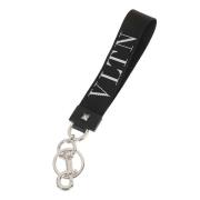 Stoffen en Leren Sleutelhanger Vltn Valentino Garavani , Black , Heren