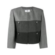 Pre-owned Wool outerwear Valentino Vintage , Gray , Dames
