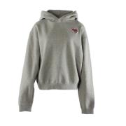 Grijze Katoenen Trui voor Dames Moncler , Gray , Dames