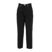 Pre-owned Cotton jeans Moschino Pre-Owned , Black , Dames