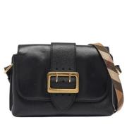 Pre-owned Leather shoulder-bags Burberry Vintage , Black , Dames