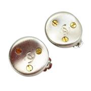 Pre-owned Metal earrings Chanel Vintage , Gray , Dames