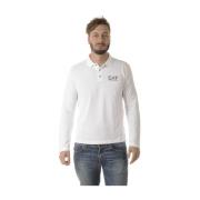 Klassieke Polo Shirt voor Mannen Emporio Armani EA7 , White , Heren