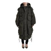 Groene Hooded Parka Jas Dsquared2 , Green , Dames