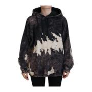 Multicolor Dye Katoen Hoodie Sweatshirt Dsquared2 , Multicolor , Dames