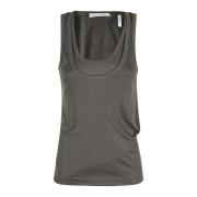 Dubbele Laag Tanktop Helmut Lang , Gray , Dames