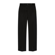 Wollen broek met vouw Maison Margiela , Black , Heren