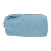 Pre-owned Canvas clutches Gucci Vintage , Blue , Dames