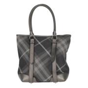 Pre-owned Leather handbags Burberry Vintage , Gray , Dames