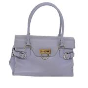 Pre-owned Leather handbags Salvatore Ferragamo Pre-owned , Purple , Da...