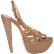Pre-owned Suede sandals Giambattista Valli Pre-owned , Beige , Dames