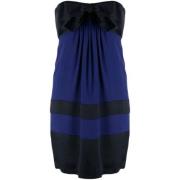 Pre-owned Silk dresses Chanel Vintage , Blue , Dames