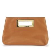Pre-owned Leather clutches Michael Kors Pre-owned , Brown , Dames