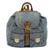 Pre-owned Denim backpacks Louis Vuitton Vintage , Blue , Dames
