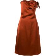 Pre-owned Acetate dresses Versace Pre-owned , Brown , Dames