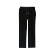 Fluwelen Track Pants met Strass Logo Juicy Couture , Black , Dames