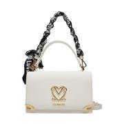 Witte Handtas met Sjaal Love Moschino , White , Dames