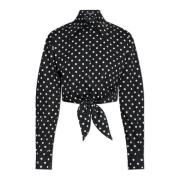 Shirt met polka dot patroon Dolce & Gabbana , Black , Dames