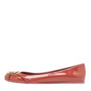 Pre-owned Leather flats Gucci Vintage , Brown , Dames