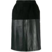 Pre-owned Leather bottoms Yves Saint Laurent Vintage , Black , Dames