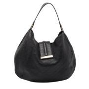 Pre-owned Leather handbags Gucci Vintage , Black , Dames