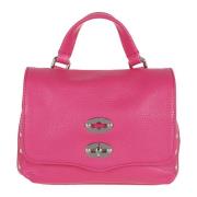 Klassieke Baby Postina Leren Tas Zanellato , Pink , Dames