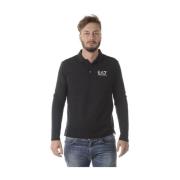 Klassieke Polo Shirt voor Mannen Emporio Armani EA7 , Black , Heren