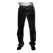 Grijze Corduroy Straight Fit Jeans Dsquared2 , Gray , Heren