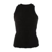 Zwarte Top met Elastaan voor Vrouwen Pinko , Black , Dames