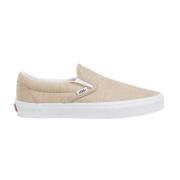 Klassieke Slip-On Zomer Linnen Schoenen Vans , Brown , Heren