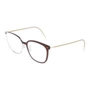 Titanium Square Frame Glasses Lindbergh , Brown , Unisex