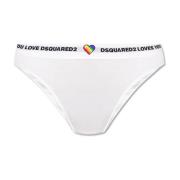 Slips met logo Dsquared2 , White , Dames