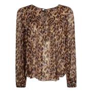 Georgette Crepe Abstract Sweatshirt Isabel Marant Étoile , Multicolor ...