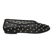 Zwarte Polka Dot Ballerina's met Swarovski Khaite , Black , Dames