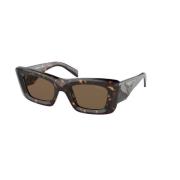 Bruin Donker Frame Zonnebril Prada , Brown , Dames