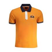 Geborduurd Slim-Fit Poloshirt met Contrastdetails La Martina , Orange ...